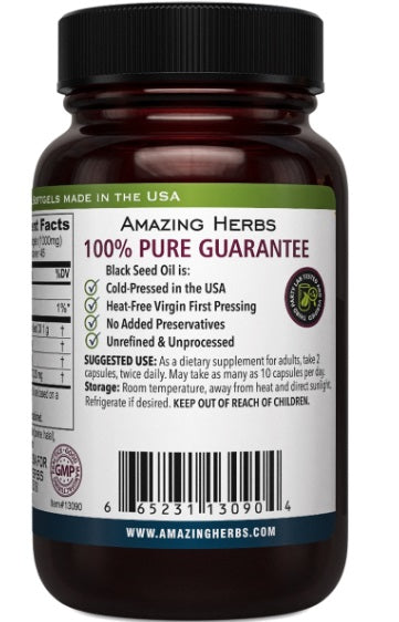 Black Seed Oil 500mg 90SG analgesic,Antimicrobial,Black Seed Oil,blood sugar levels,issues