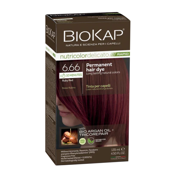 BioKap Delicato Rapid 6.66 Ruby Red Hair Dye 135ml