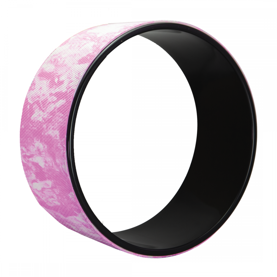 66FIT Yoga Wheel - Pink White 12"