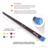 66FIT Aerobic Weighted Bar - 120CM Long And 38MM Wide - image 2