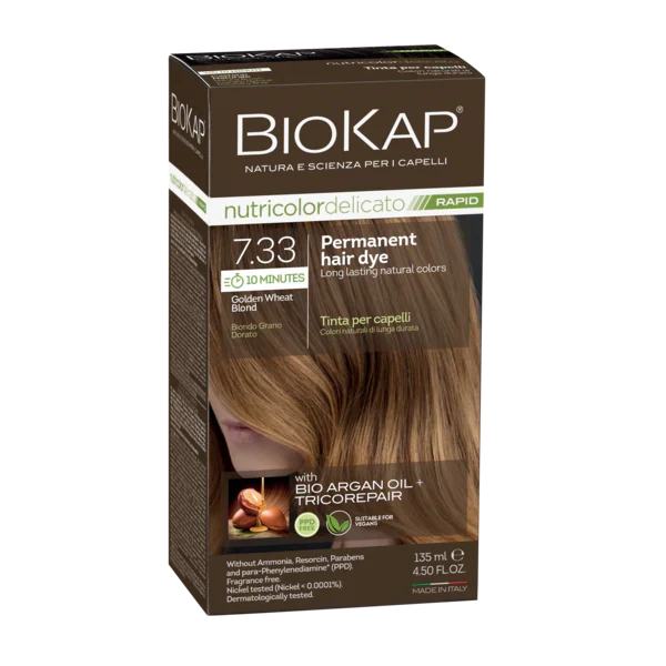 BioKap Delicato Rapid 7.33 Golden Wheat Blond Hair Dye 135ml