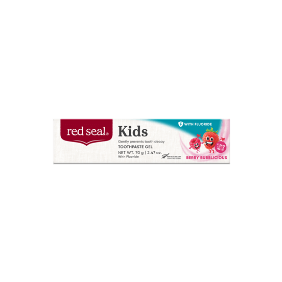 Red Seal Kids Toothpaste with fluoride [Berry Bubble Flavor] 70g Ecostore Toothpaste,Fluoride,gentle toothpaste,Kids Oral Care,Kids Toothpaste,Red Seal,Red Seal Kids,Red Seal Kids Toothpaste,Red Seal Kids Toothpaste with fluoride,teeth,Teeth & Muscles,tee