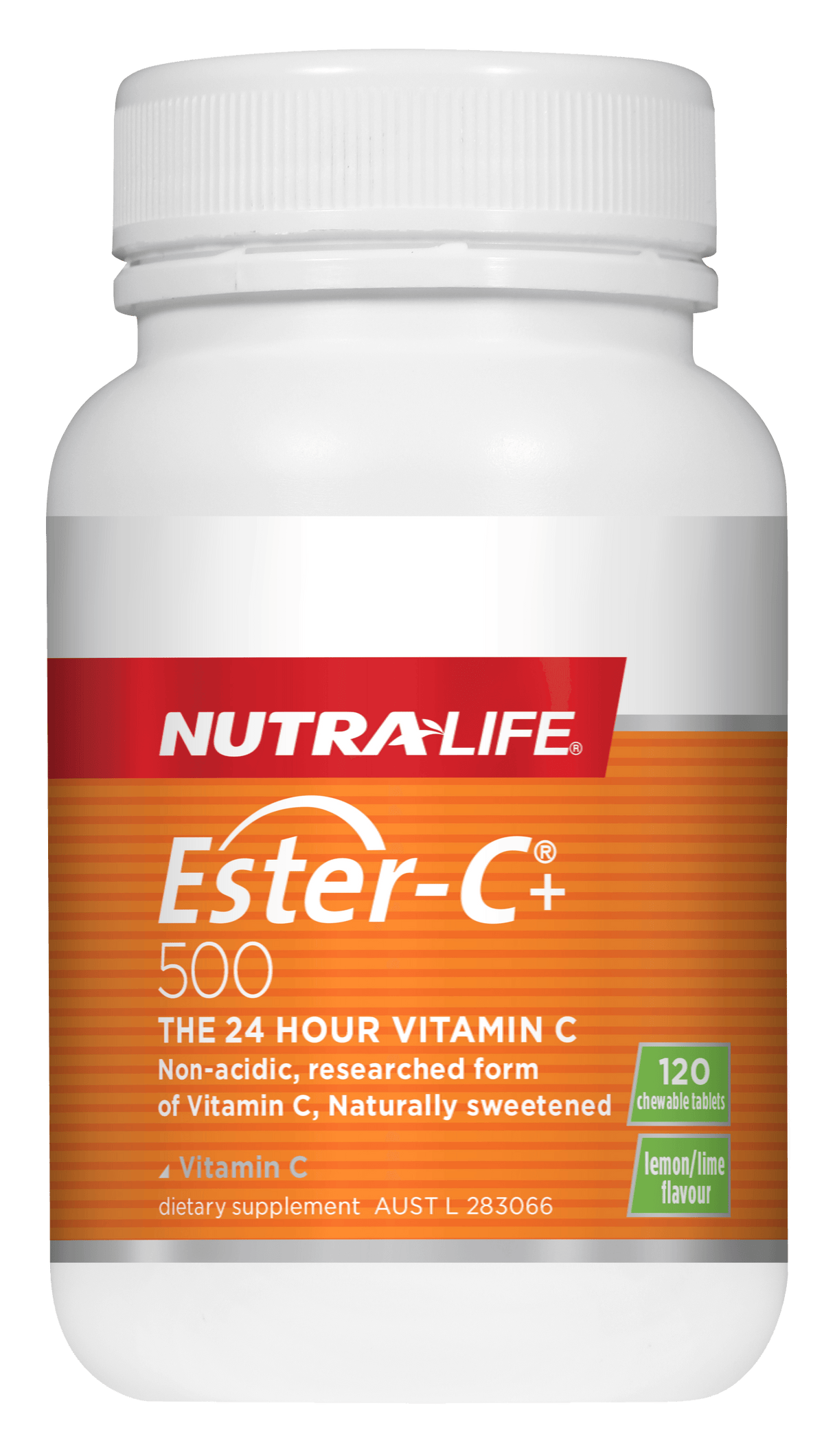 Nutralife Ester C 500mg Lemon Lime 120 Chewable Tablets