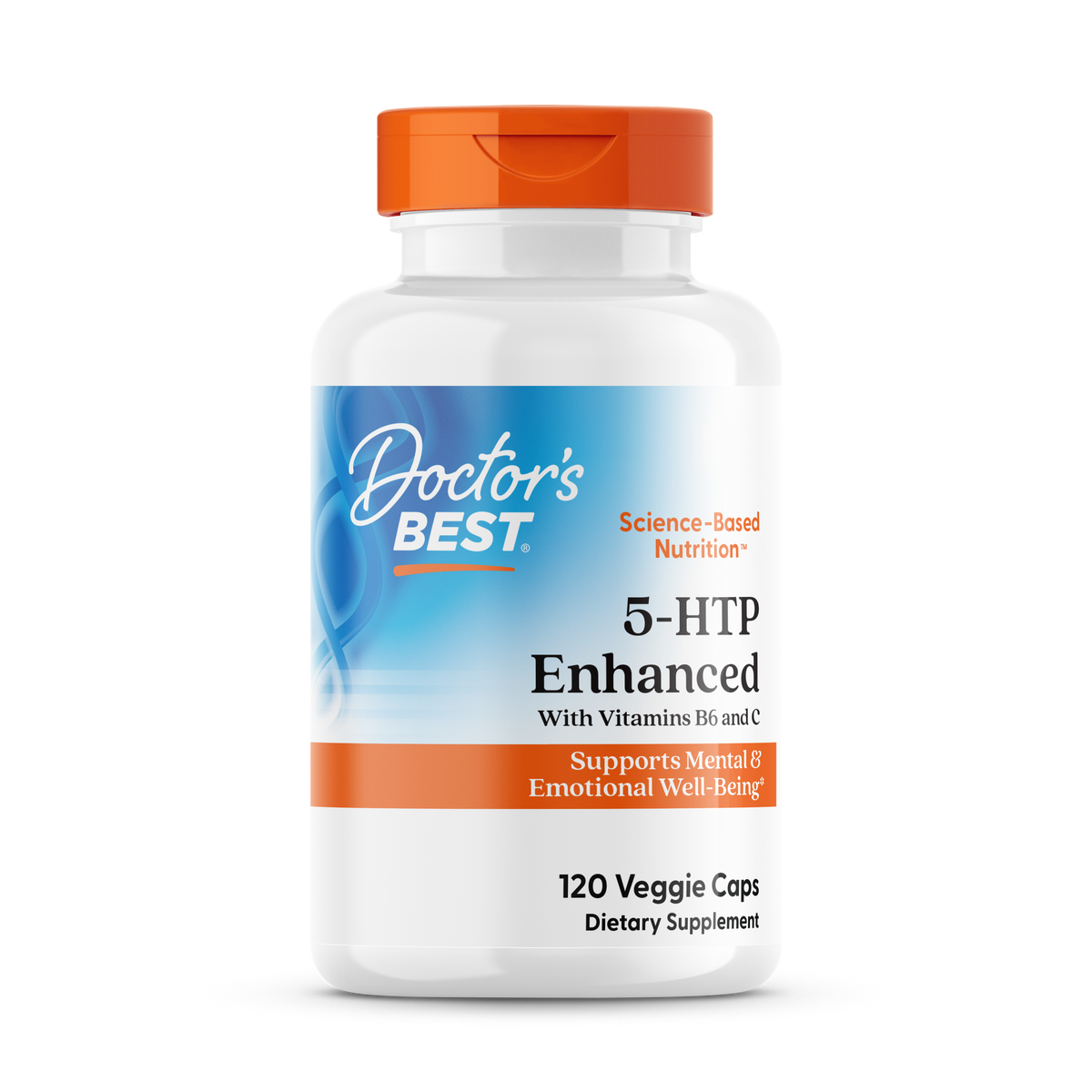 Doctor's Best 5-HTP Enhanced with Vitamins B6 & C 120 Veggie Caps | Complete Serotonin & Mood Support
