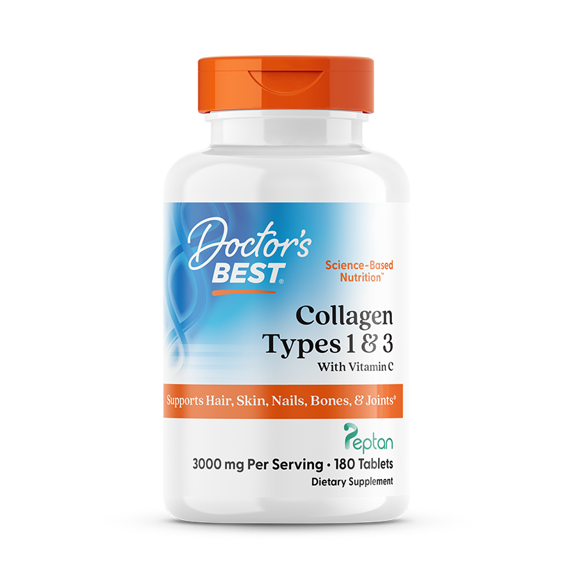 Doctor's Best Collagen Types 1 & 3 with Vitamin C 3000mg 180 Tablets