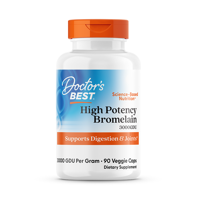 Doctor's Best High Potency Bromelain 3000 GDU 500mg 90 Veggie Caps