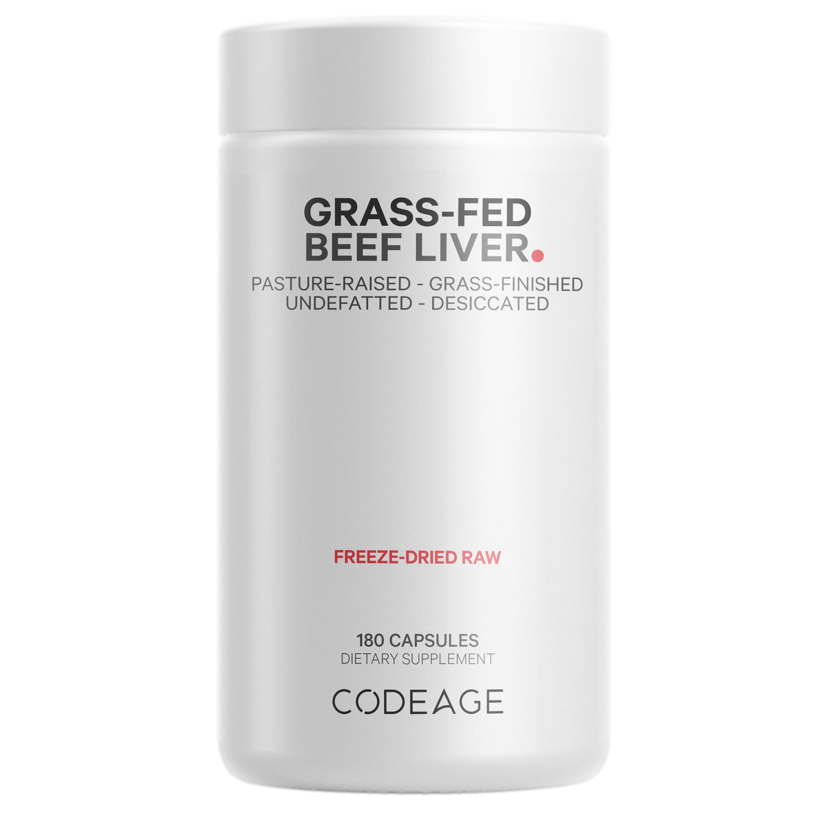 Codeage Grass Fed Beef Liver 180c