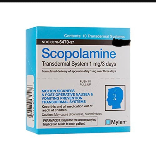 Scopolamine Scopoderm patches 