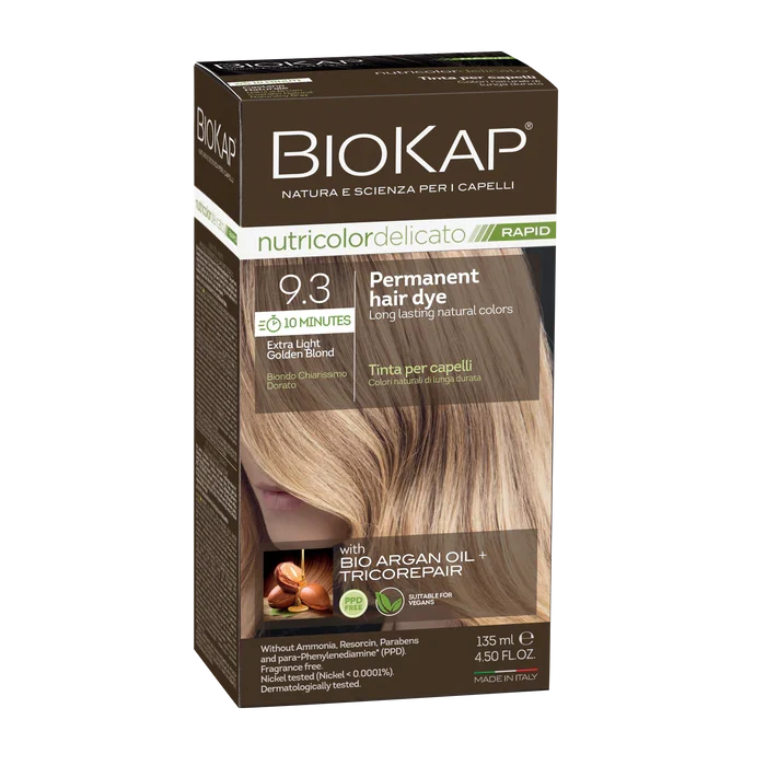 BioKap Delicato Rapid 9.3 Light Golden Blond Hair Dye 135ml