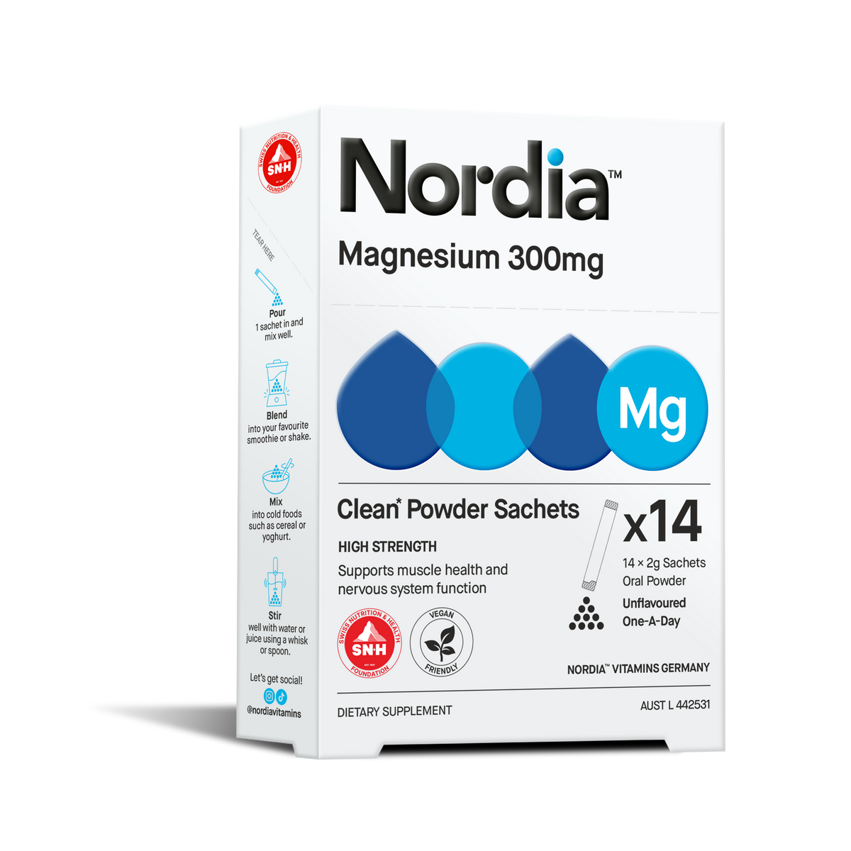 Nordia Magnesium 300mg 14 Pack