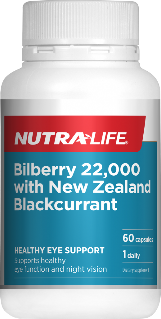 Nutralife Bilberry 22000 with Blackcurrant Eye Care Protects Vision 60 capsules