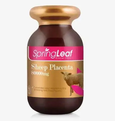 Springleaf Sheep Placenta 80000mg 90cap anti aging,Anti Aging Lotion,blemishes,Cellular Health,Cellular Repair,daily vitamins,Hydrating Skin Care,Moisturising Skin Care,Multi vitamins,multivitamins,Natural skin care,Now Vitamins,placenta,Reduce Freckles,R