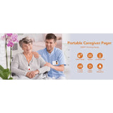 Wireless Caregiver Pager with 2 SOS Buttons (Up to 300mtrs range) 2 SOS Buttons Pager,2 SOS Buttons Pager with Alarm,Big Button Phones,Call Button Watch,Care Home Phones with Big Button,Caregiver Pager,Caregiver Pager SOS Watch,Corded Phones,Easyfone,Easy