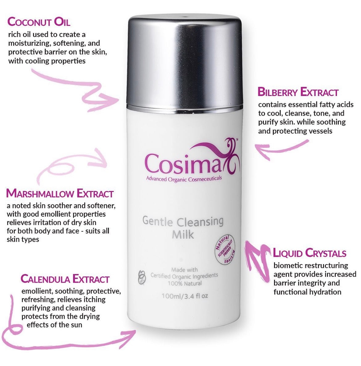 Cosima Gentle Cleansing Milk 100ml image 3