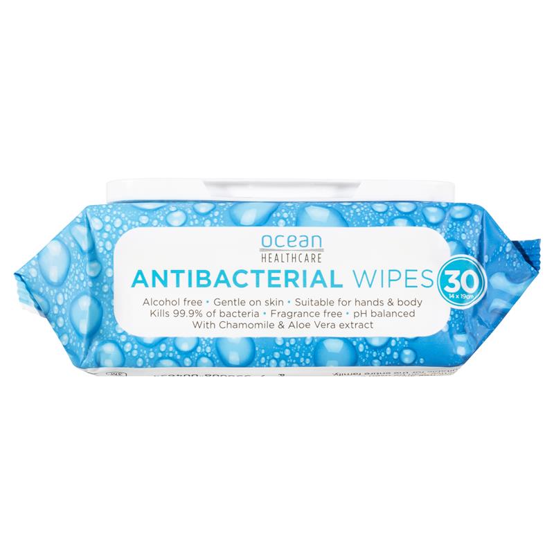 Ocean Healthcare Antibacterial Wipes 30pk