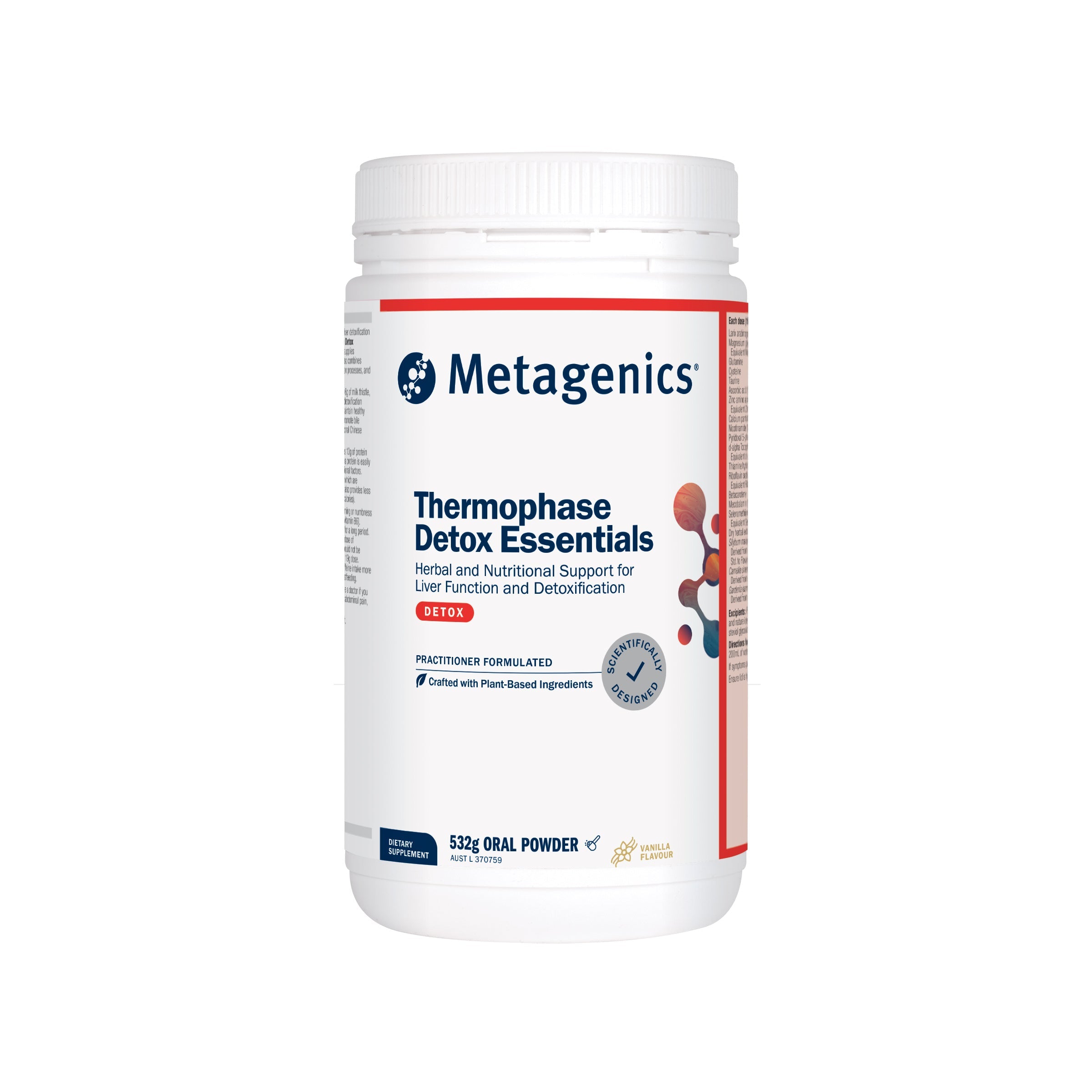 Thermophase Detox Essentials Vanilla 532g Powder