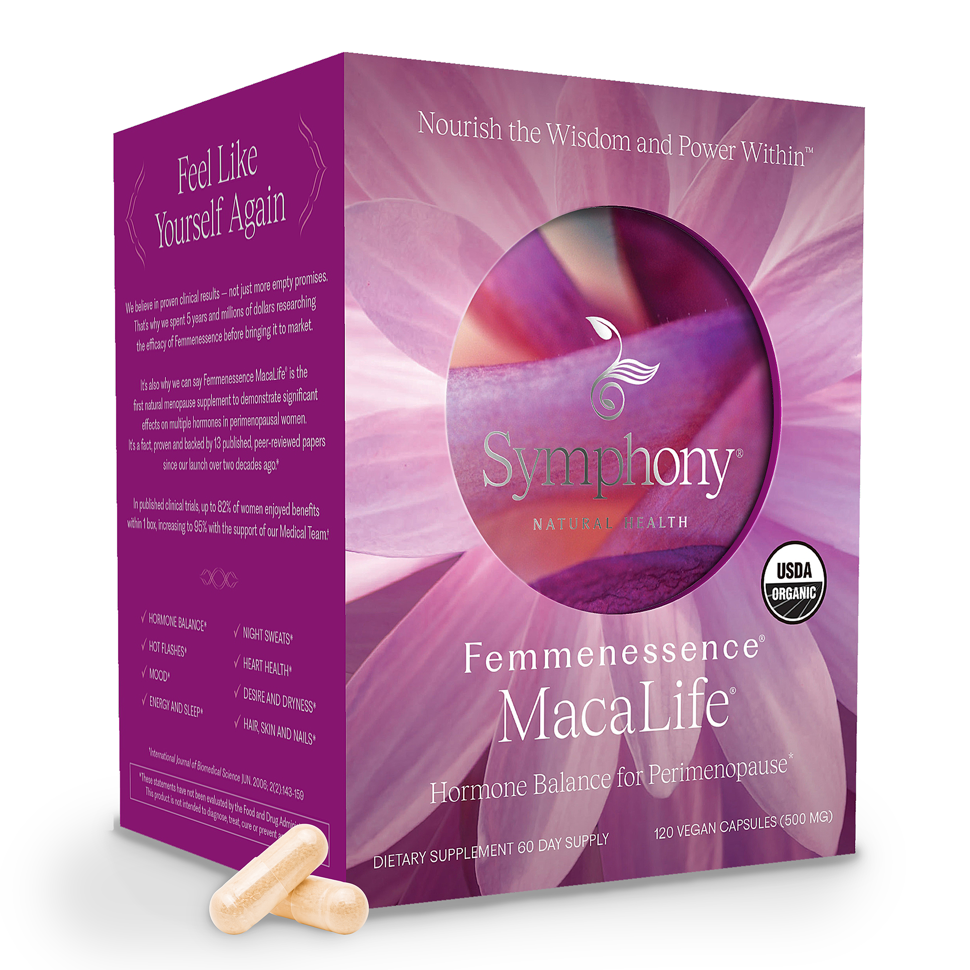 Femmenessence MacaLife perimenopause supplement hero view