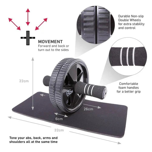 66FIT Beginner - Professional Ab Roller Wheel With Kneel Pad - image 2