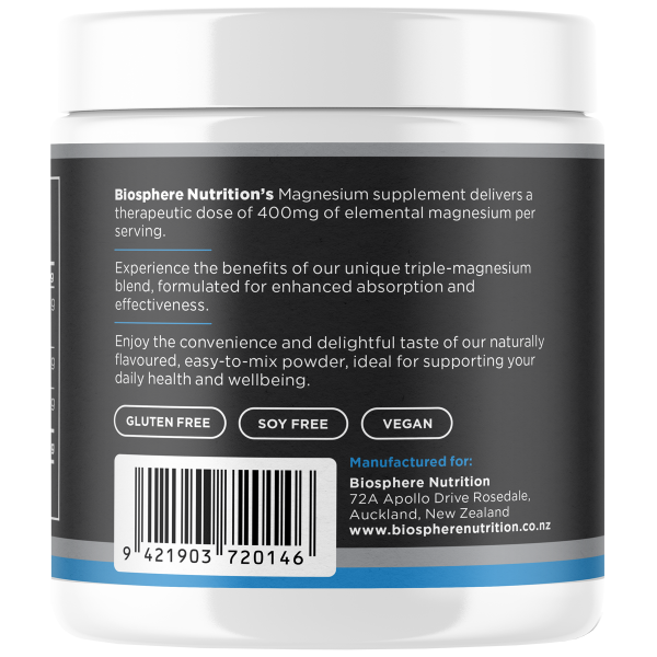 Biosphere Magnesium powder 270g, MANGO PINEAPPLE Flavour