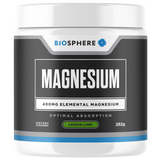 Biosphere Magnesium powder 282g, Lemon Lime Flavour - Formulated for optimal absorption