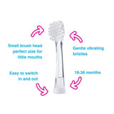 Baby Brush Replacement Baby Sonic&reg; Electric Toothbrush Heads 18-36 mths (4 Pack)