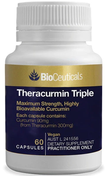 Bioceuticals Theracurmin Triple, High dose, Highly Bioavailable Curcumin 60 Caps