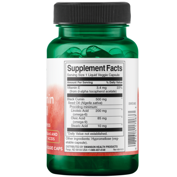 Swanson Black Cumin Seed oil 500mg 60VC Accelerate Metabolism,allergies,anti-inflammatory,Antioxidants Cardiovascular,Antioxidants Energy Minerals Vitamins,as well as cardiovascular,blood sugar,blood sugar balance,Blood Sugar Brain & Cognition Children's