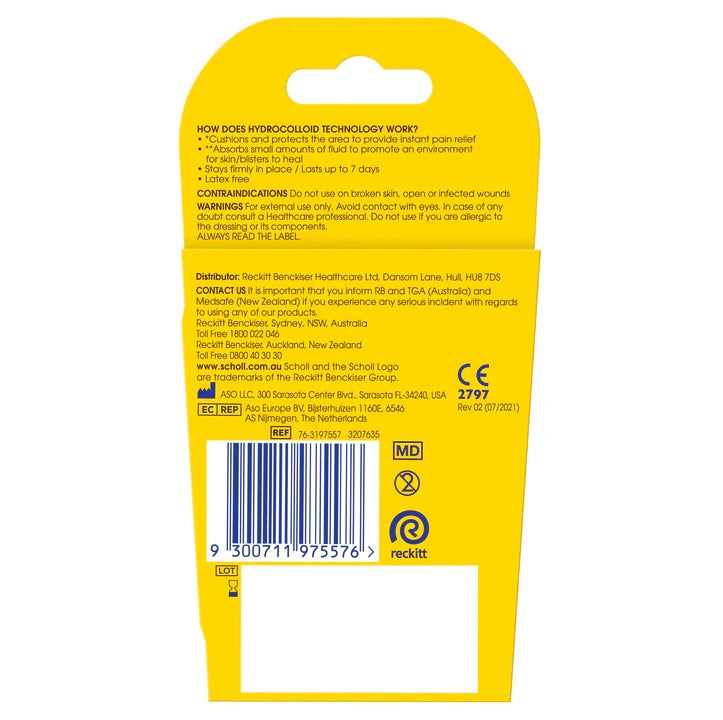 Scholl Blister Plasters Hydrocolloid Mixed