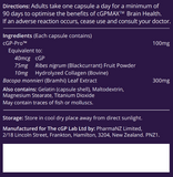 cGPMAX Brain Health 30's (3x bottles in a branded box) Brain Health,Brain Health supplement,healthy brain function,Improved Focus and Concentration,influencing memory,issues,Memory Enhancement,mental clarity,supplement