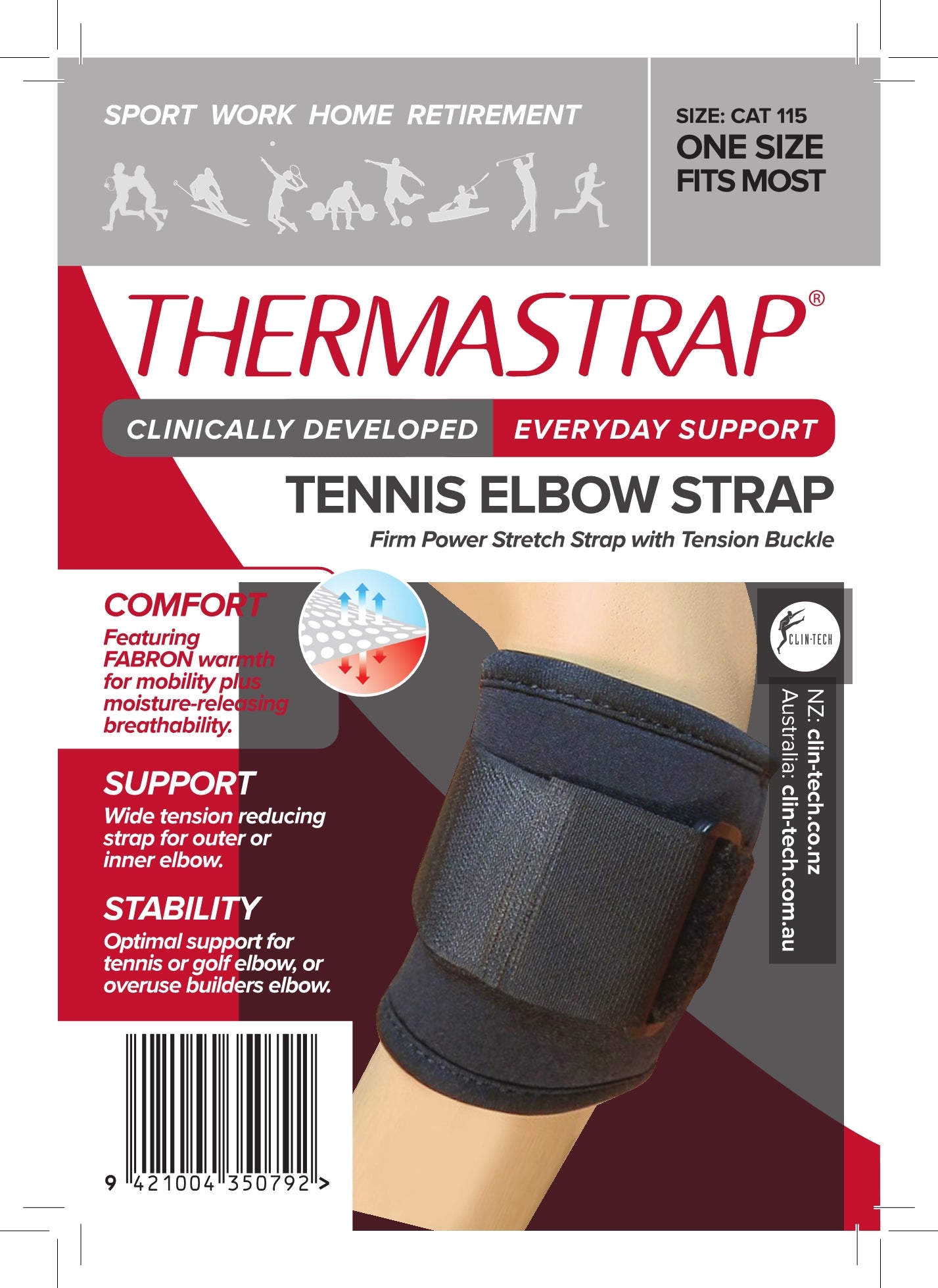 Thermastrap Tennis Elbow with Strap Support