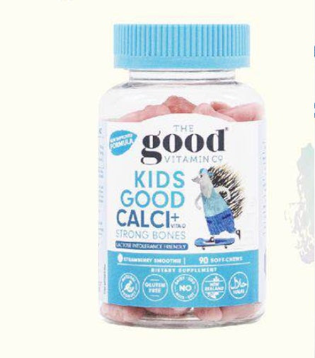 THE GOOD VITAMIN Children's Calcium + Vitamin D Gummies Strong Bones Strawberry Flavor 90 Tablets