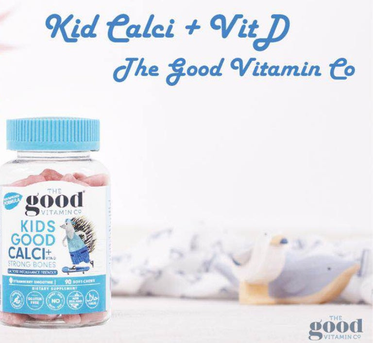 THE GOOD VITAMIN Children's Calcium + Vitamin D Gummies Strong Bones Strawberry Flavor 90 Tablets Children's Calcium +,issues,Strong Bones Strawberry Flavor 90 Tablets,Vitamin D Gummies