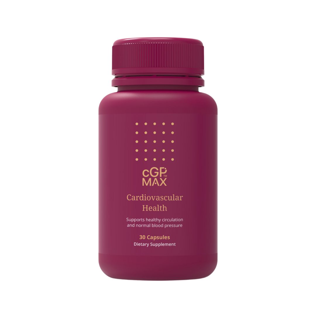 cGPMAX Cardiovascular Health 30’s (3x bottles in a branded box) blood vessel health,cardiovascular health,efficient blood flow,Healthy arteries,issues,normal blood pressure,Supports healthy circulation