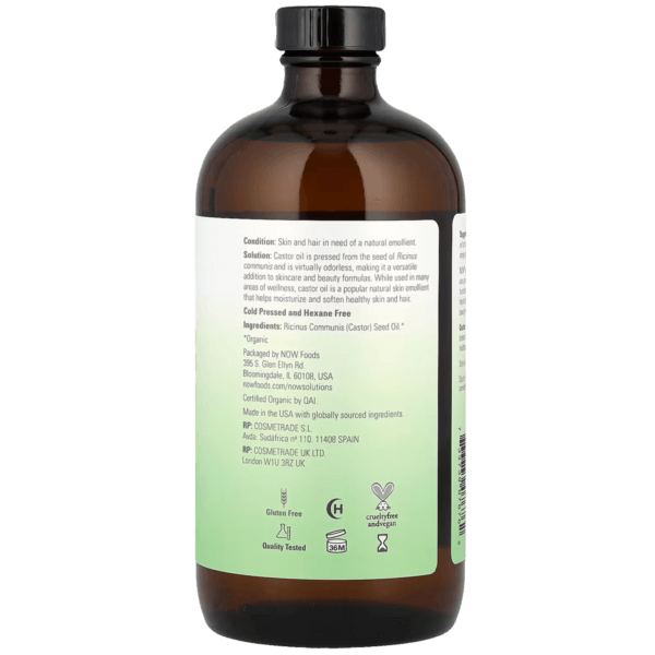 Now Castor Oil Organic 473ml Glass Bottle Accelerate Metabolism,antimicrobial,Antioxidants Cardiovascular,Antioxidants Energy Minerals Vitamins,as well as cardiovascular,beauty,blood sugar,blood sugar balance,Blood Sugar Brain & Cognition Children's Healt