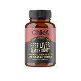 Chief Organic Beef Liver, Heart & Kidney Immunity Boost (120 Capsules)