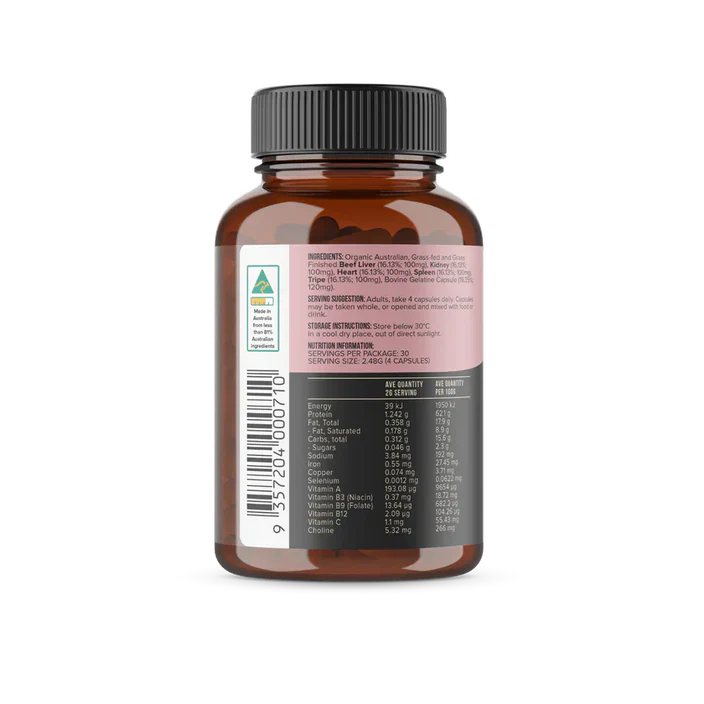 Offval Chief Organic Beef Offal Multivitamin 120 Capsules – Pakuranga Pharmacy