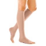 mediven forte thigh caramel silicone topband CCL3 open toe compression stocking