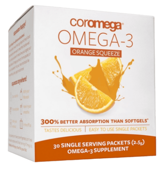 Coromega Omega-3  Squeeze - Orange 30 packets