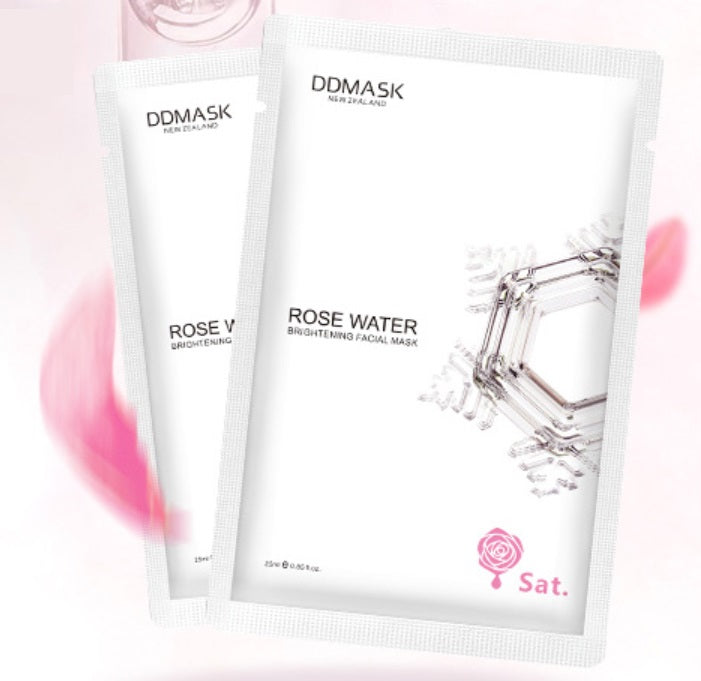 DD Mask Rose Water Brightening Facial Mask 7Pieces