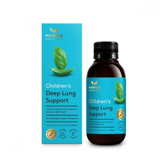 Harker Herbals Childrens Deep Lung Support Liquid 150ml Sweet Fruity Mint