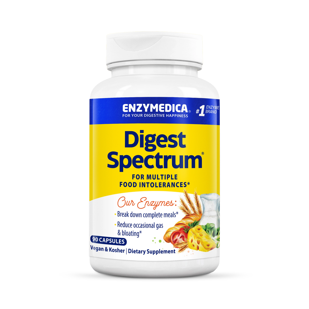 Enzymedica Digest Spectrum™ 90 Veggie Caps | Food Intolerance & Sensitivity Support