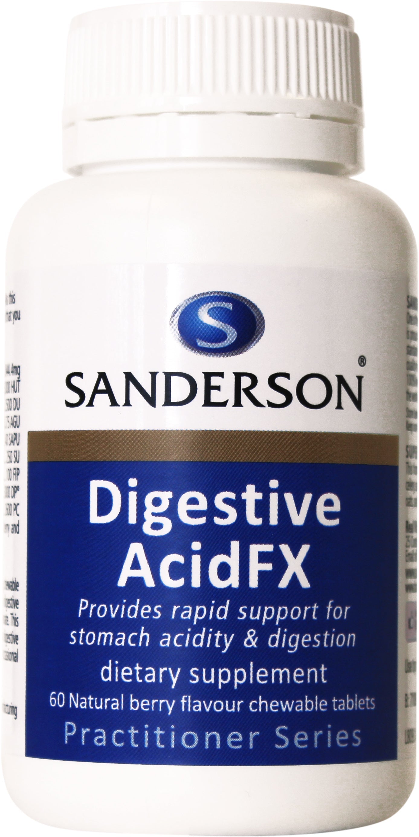 Sanderson Digestive AcidFX Mixed Berry 60 Chewable Tablets