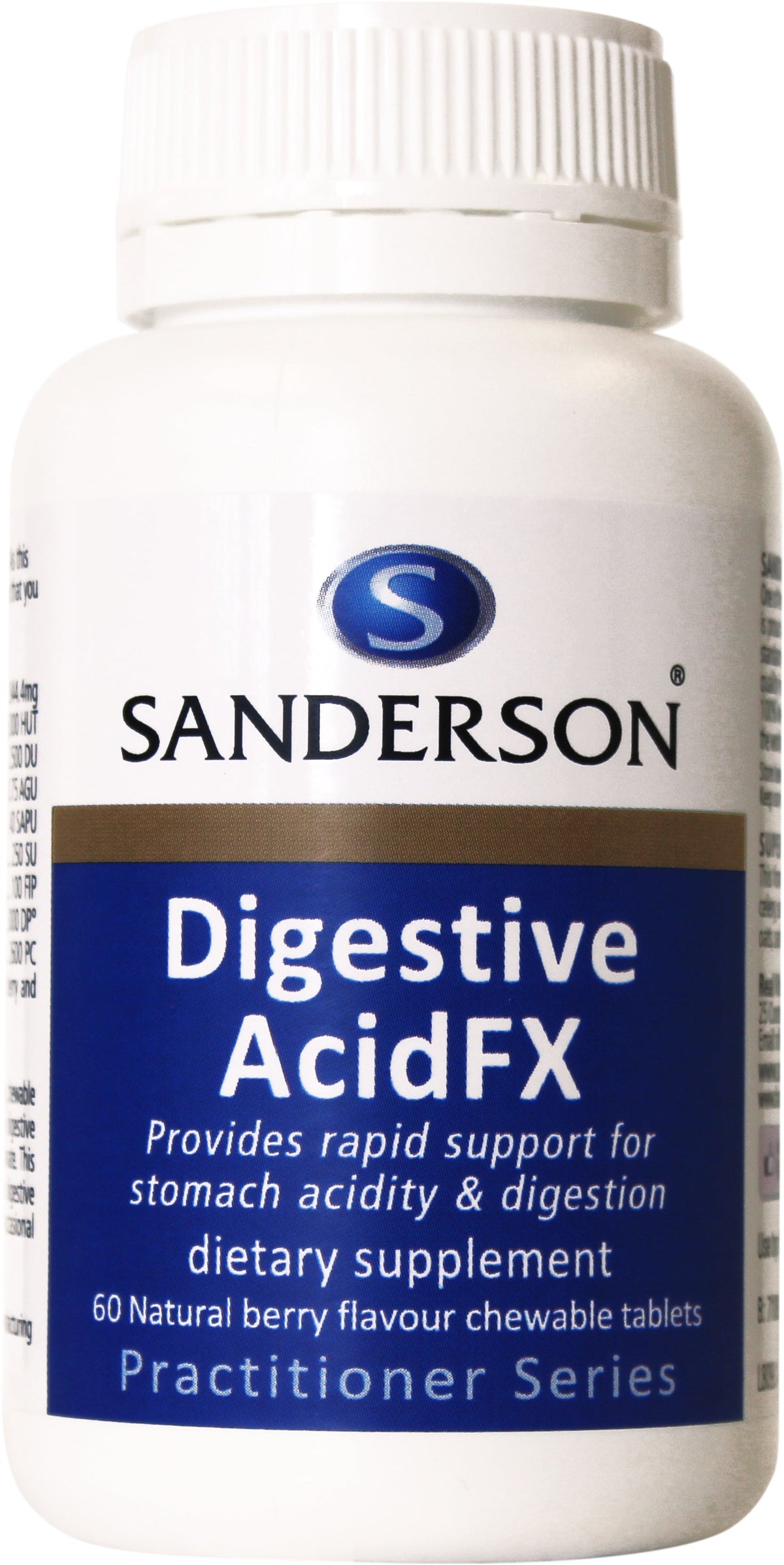 Sanderson Digestive AcidFX Mixed Berry 60 Chewable Tablets