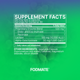 Microbiome Labs FODMATE 120 Capsules supplement facts