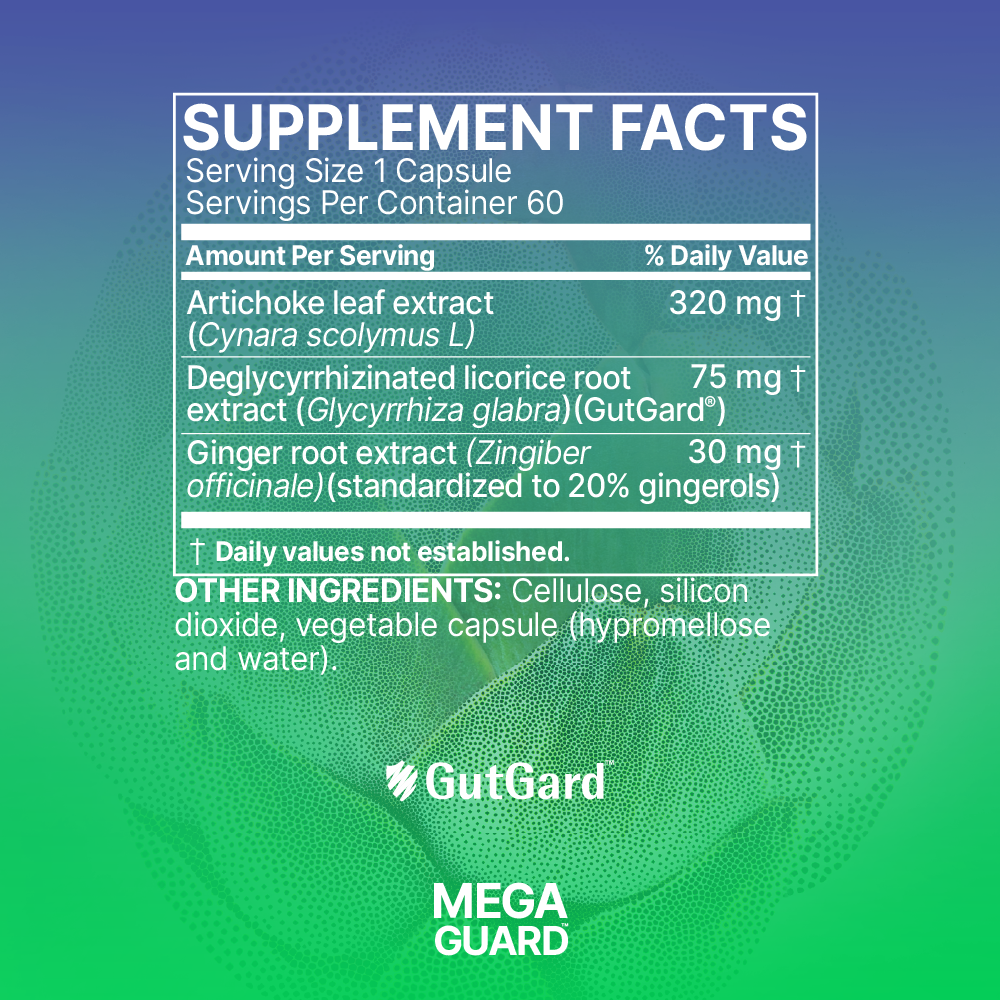 Microbiome Labs MegaGuard 60 Capsules supplement facts