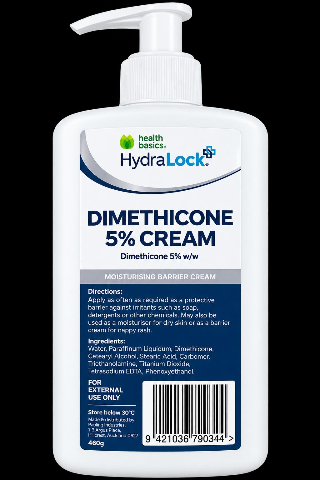 Health Basics Hydra Lock Dimethicone 5% Cream 460g Pump