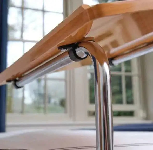 Allied Medical Divan Overbed Table adjustable overbed table,adjustable surface table,Allied Medical Divan Overbed Table,Divan Overbed Table,Overbed Table,Roma® U-base overbed table,Smooth-rolling castors,Table,Tilting top table