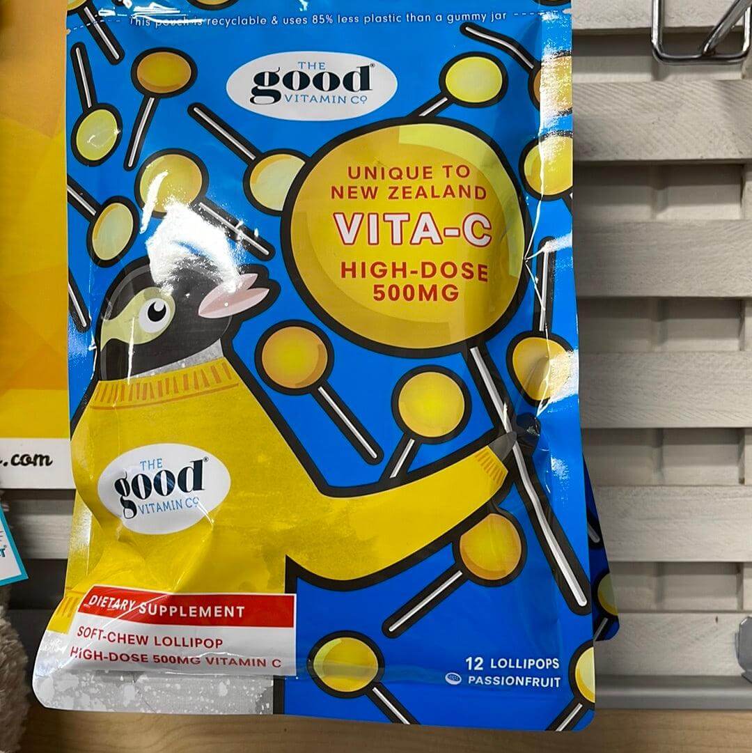 The good vitamin co high dose vitamin c 500 mg 12 lollipops issues