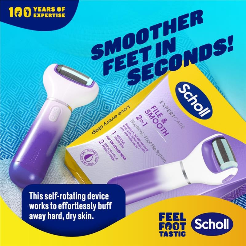 Scholl ExpertCare 2 In 1 Electronic Foot File