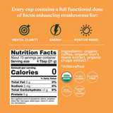 Four Sigmatic Focus Ground Coffee supplement facts